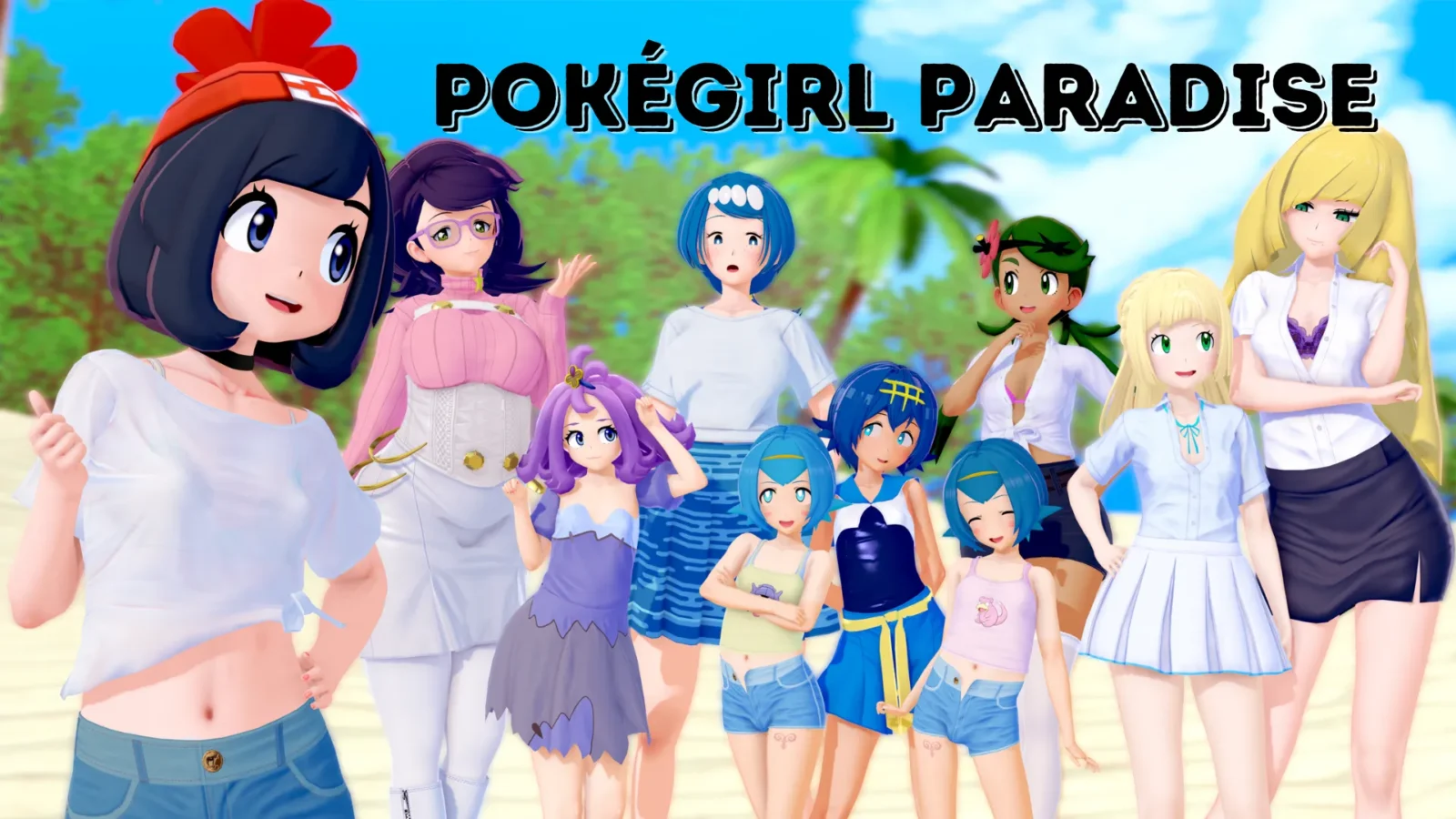 Pokégirl Paradise parody erotic visual novel free download for: Window PC, Mac OS, Linux and Android APK