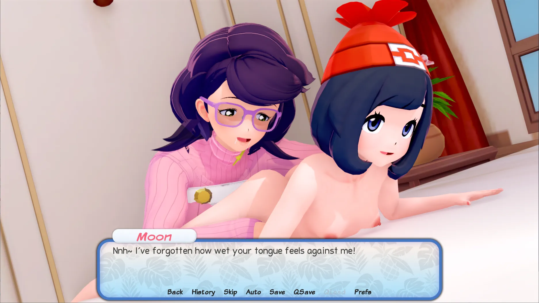 Pokégirl Paradise parody erotic visual novel screen 1