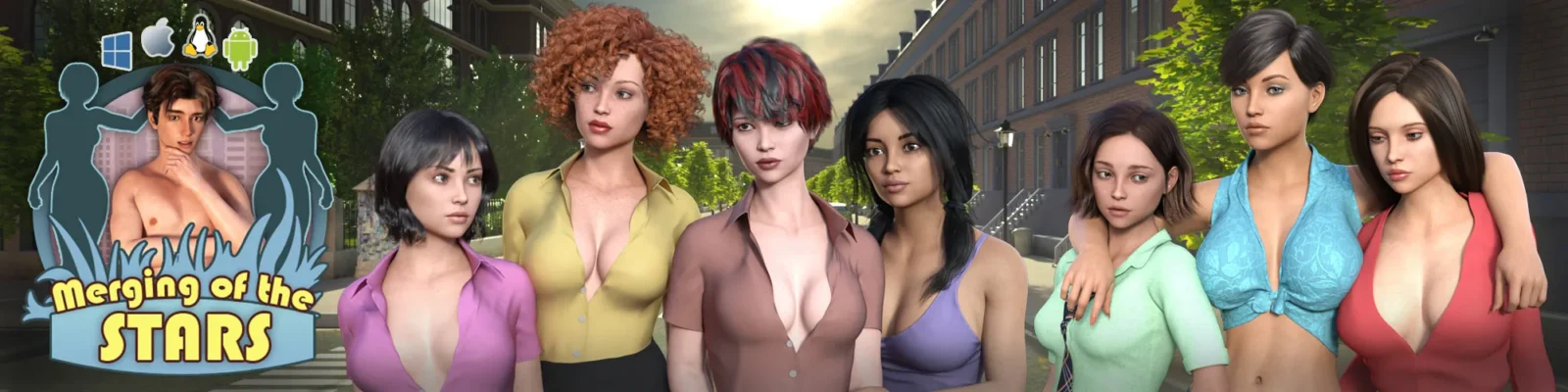 Merging of the Stars Adult Dating Sim Download For: Window PC, Mac OS, Linux and Android APK